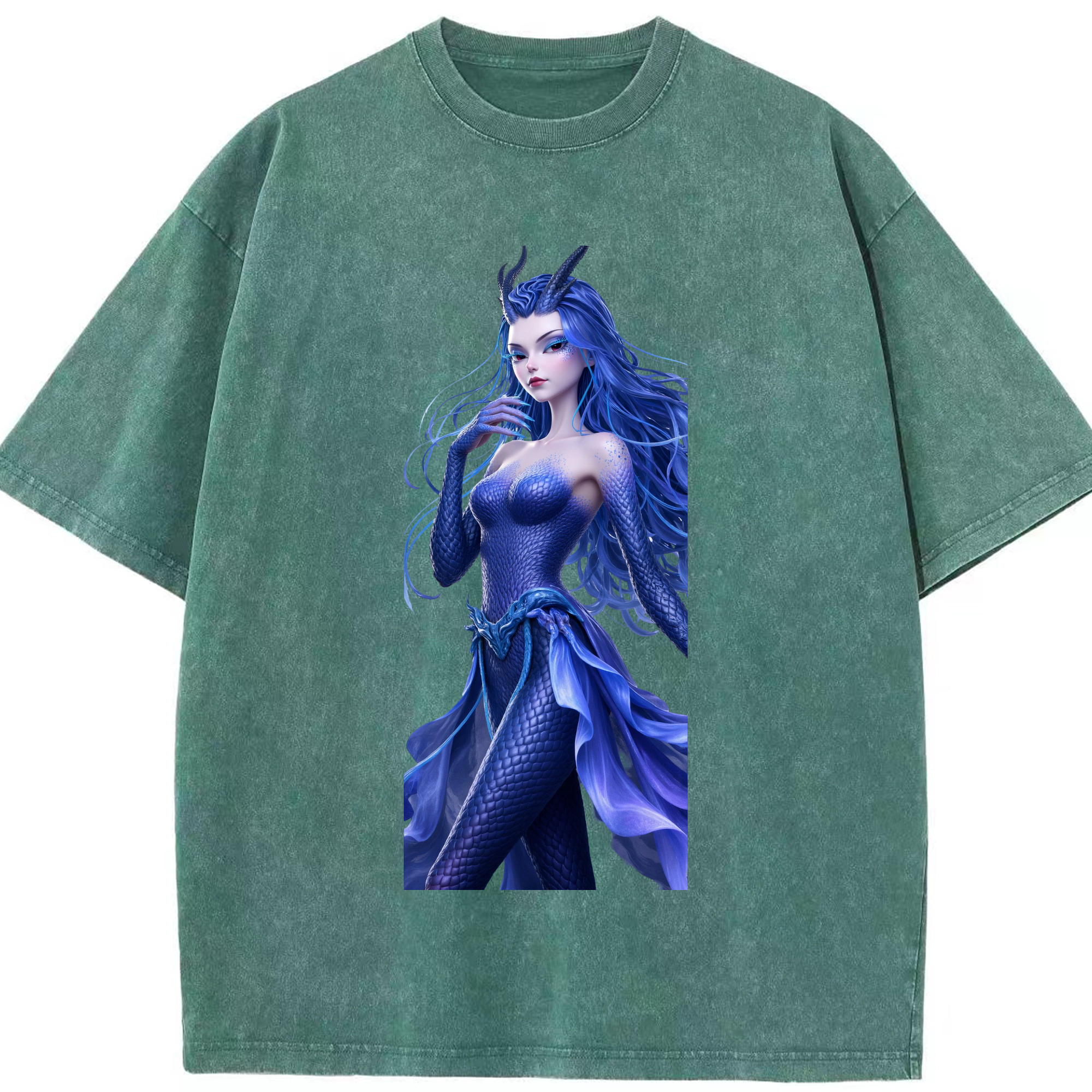 （画像用） Ne Zha 2 ナタ 魔童の大暴れ 綿100% ヴィンテージ風 半袖Tシャツ（フロントプリント）
